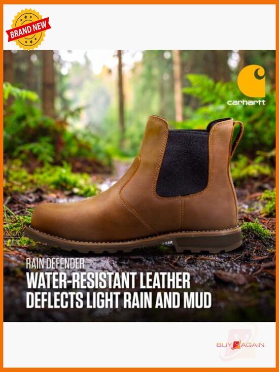 Water Resistant Steel Toe Chelsea Boots Slip-on Leather main image 6